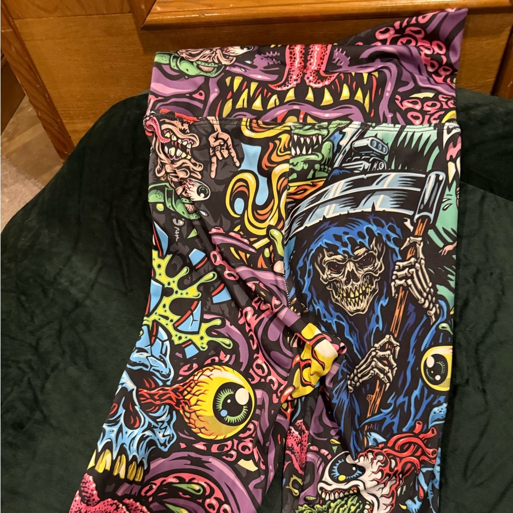 Grassroots jimbo Phillips multicolored yoga leggings size small EUC - Picture 5 of 16